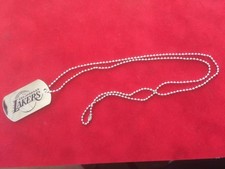 Los Angeles Lakers Dog-tag Necklace with 28 inch chain - New - NBA - Basketball