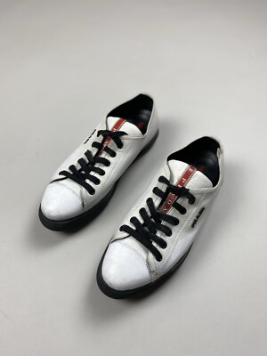 Prada ladies leather low top sneakers shoes size 36 | eBay
