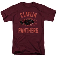 Claflin University Adult T-Shirt Panthers Logo, Maroon, S-3XL