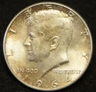 1964D Kennedy SILVER Half Dollar 90% Silver in EF Condition!