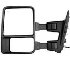 Tow Mirror Ford F250 F350 F450 F550 08-16 Left Power Heated Turn Signal Black