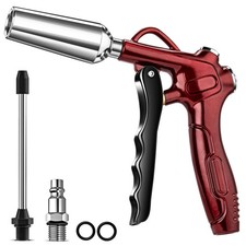 High Volume Air Blow Gun with Powerful Flow Nozzle, Retro Red