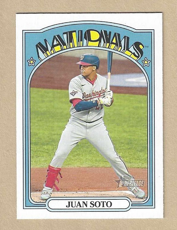 2021 Topps Heritage JUAN SOTO Action Image Variation #35 Nationals *2*