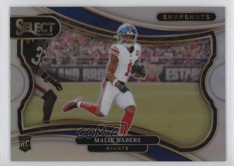 2024 Panini Select Snapshots Silver Prizm Malik Nabers #18 05gy