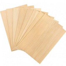10Pcs Basswood Sheets 15x10cm 2mm Thin Unfinished Wood Boards for Crafts Models