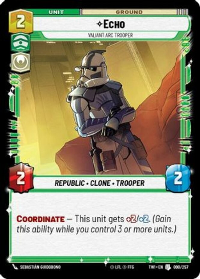 1X-Echo - Valiant Arc Trooper - Foil-SWU03-Twilight of the Republic-Star Wars Un