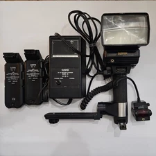 SUNPAK 622 super PRO-SYSTEM Flash- charger, 2 cl 3 batteries & cannon interface