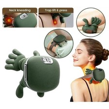 Wireless Electric Neck and Shoulder Muscle Massager 3 Modes Relief with Heat S