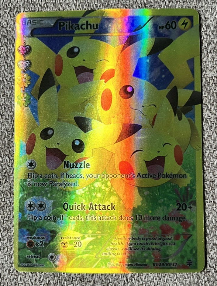 Pikachu Full Art (XY Generations Set) w/ Holo Finish (RC29/RC32)