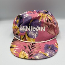 Vintage Enron Snapback 90’s Rope Tropical Hat Energy Trucker Cap Hawaiian