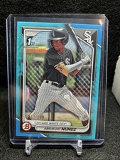 2024 Bowman Prospects Abraham Nunez Paper Sky Blue Border #330/499 RC White Sox