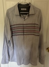 Vintage Tommy Bahama Mens Size XL Canyon Beach Flannel Horizon Stripe Shirt