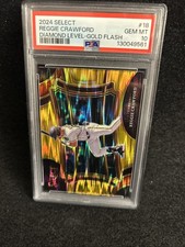 PSA 10 GEM MINT 2024 SELECT DIAMOND LEVEL GOLD FLASH REGGIE CRAWFORD /10 POP 1
