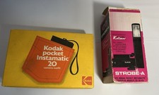 Kodak Pocket Instamatic 20 Vintage Camera Kalimar Strobe-A Flash READ