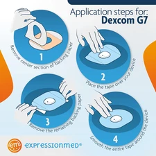 - Adhesive Patches for Dexcom G7 (Pack of 5) - Made in The USA, Waterproof, N...