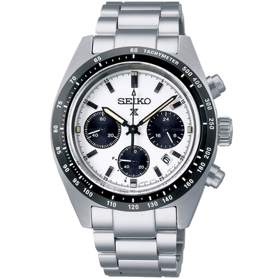 SEIKO SPEEDTIMER SBDL085 美品 SEIKO PROSPEX SBDL085 SPEEDTIMER Chronograph Solar Watch White