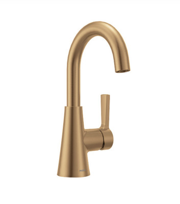 Mikah 84310BZG Bronzed gold one-handle high arc bathroom faucet