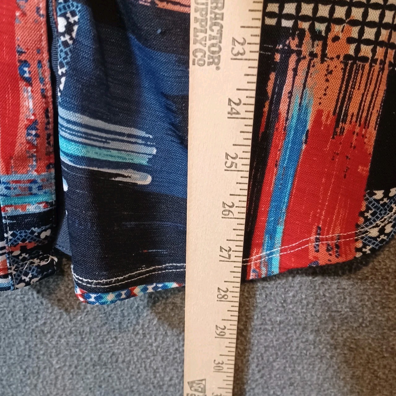 Venti Medium Abstract Patchwork Print Blouse Roll… - image 7