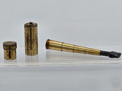 Vintage Scope Brass Telescoping Cigarette Holder With Container