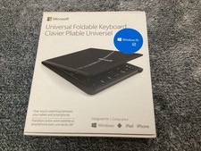 Microsoft Wireless Universal Foldable Keyboard for iPad iPhone Android Tablet