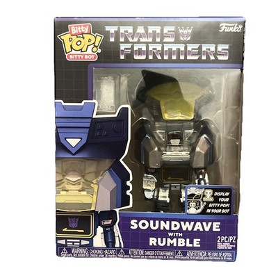 Funko Bitty Pop! Bitty Bot Soundwave with Rumble Transformers 2 PCs NIB