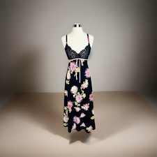 Oscar De La Renta Pink Label Vintage Y2K Slip Dress Summer Nightgown Maxi Small