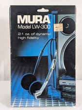 Vintage Mura LW-300 Headphones Dynamic High Fidelity - NIB