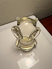 Vintage Art Glass Owl Figurine Paperweight Hand Blown Clear — photo 4