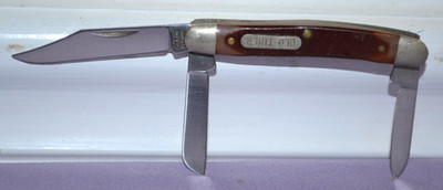 Schrade Old Timer 108OT Junior Stockman 3 Blade Delrin Handle Folding Knife USA