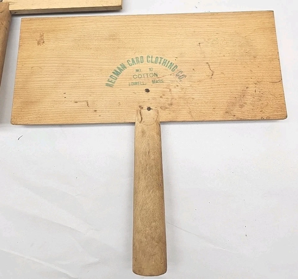 Redman Card Clothing Co. No. 10 Cotton Wool Carders Pair - Image 3 of 4