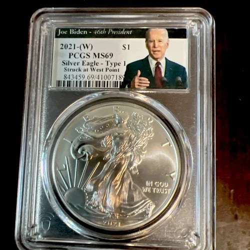 2021-W    Silver American Eagle Coin PCGS MS69  WEST POINT