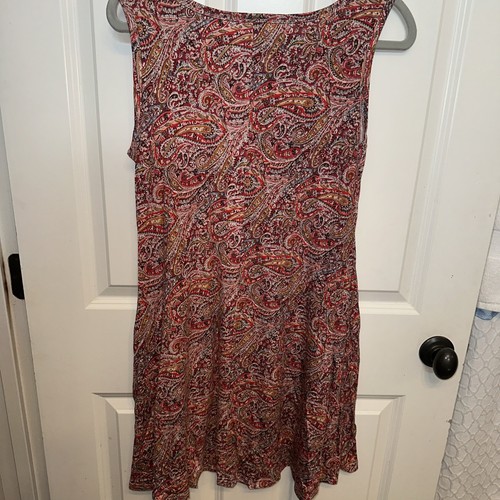 NWT PrinStory Women’s sleeveless Summer Casual Dress pockets wrinkle free Sz M - 第 3/3 張圖片