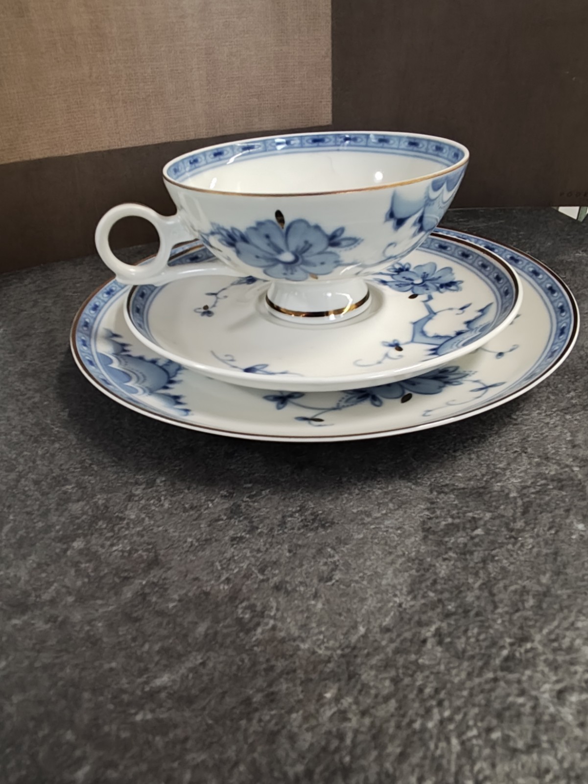 Service à thé Wallendorf 1764 avec théière et tasses en porcelaine ancienne allemande de Saxe