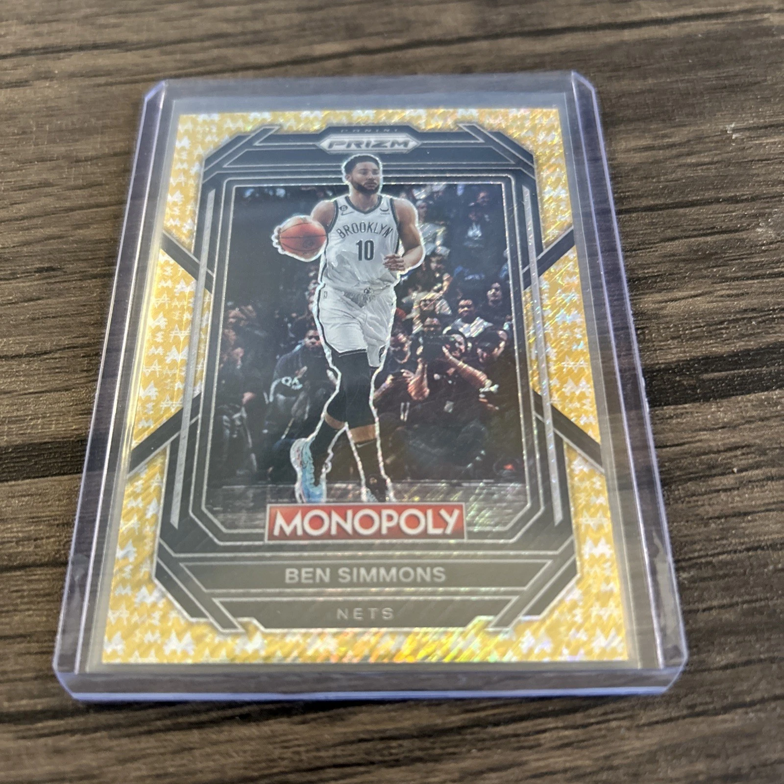 2022-23 Panini Prizm Monopoly - Ben Simmons #9 Gold Money Shimmer Prizm /500
