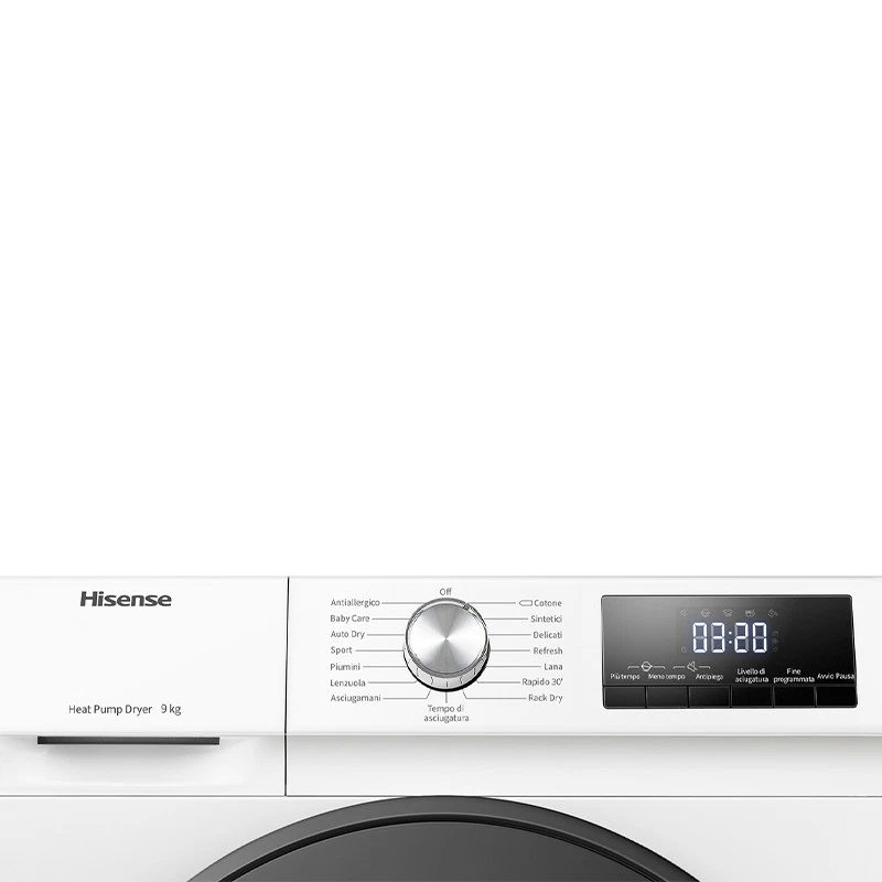 DHQA902U asciugatrice Libera installazione Caricamento frontale 9 kg A++ Bianco - Immagine 2 di 4