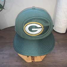 New Era 5950 Hombres Mujeres Gorra Green Bay Packers 2016 Sobre el Campo Lateral Gorra Ajustada