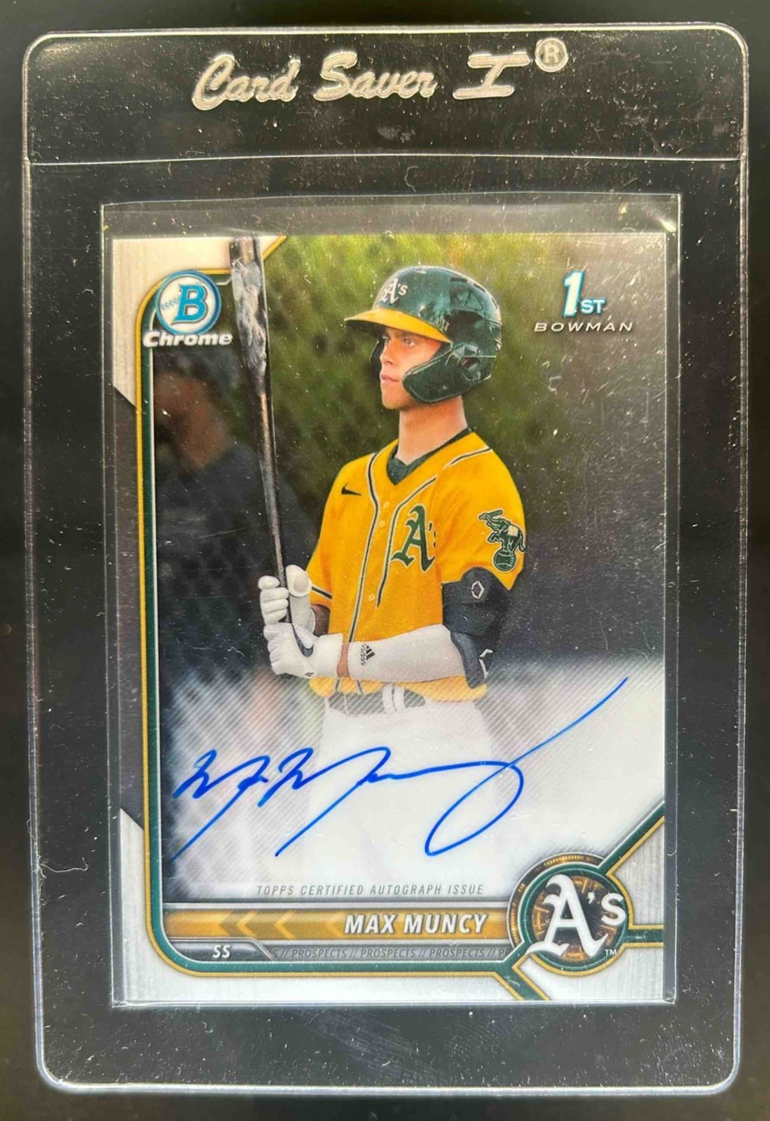 2022 Bowman Max Muncy Chrome Auto 1st Prospect #CPA-MMU Athletics