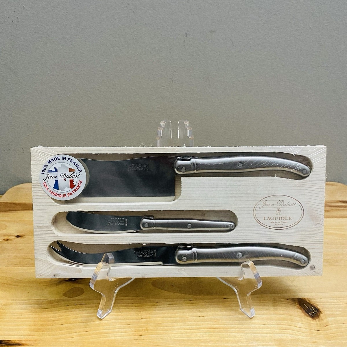 Jean Dubost Laguiole Cheese Knife Set 3-Piece 240-494 Made In