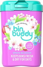 Bin Buddy Fresh Spring Blossom 450g, Bin Freshener Deodoriser Powder, Leaves