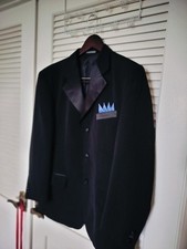 Vittorio St Angelo Black Tuxedo 42R Jacket and 36R Pants