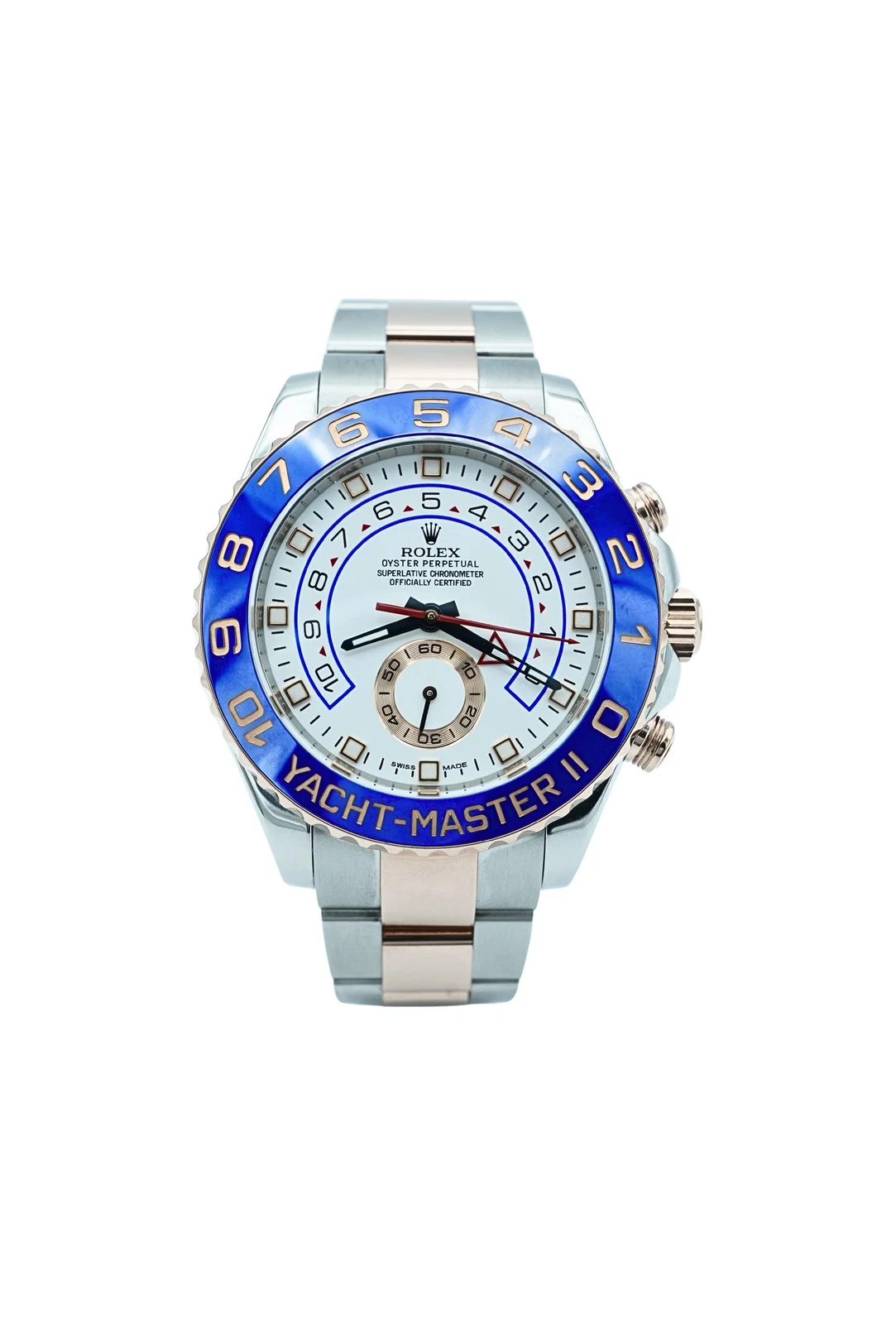 2016 Rolex Yacht-Master II 44mm White Dial Blue Bezel Two-Tone Bracelet