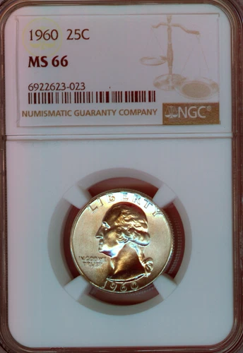 1960 Silver Washington Quarter NGC MS66