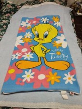 Vintage Tweety Bird Looney Tunes Sleeping Bag Blanket 1997 Warner Bros USA