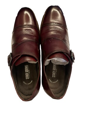 Stacy Adams Desmond Shoes Cap Toe Monk Strap Burgundy 25162  display picture 1