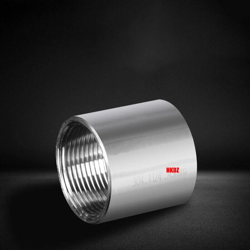Pipe Fittings Straight Connector304 Stainless Steel 1/8"~4" BSP Female Threaded - Image 2 of 4