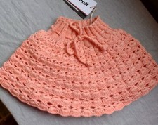 NWT Misha And Puff Pink Merino Wool Hand Knit Mini Skirt Shorts 18 24 Months