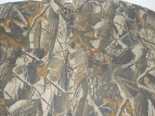 Woolrich Realtree Hardwood Hunting Shirt Medium Camouflage Vented Button Down - Picture 2 of 13