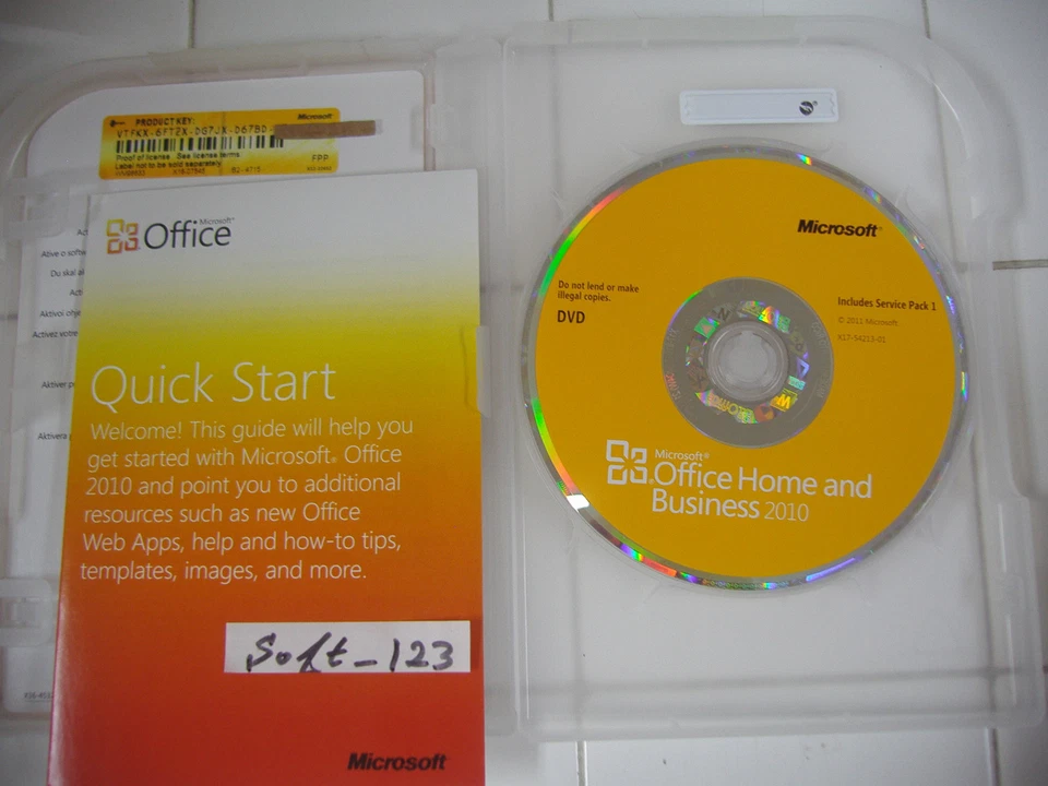 MS Microsoft Office 2010 Home and Business Licensed For 2 PCs Full Retail Box - Image 2 of 3
