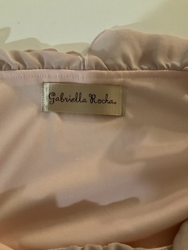 VTG NOS GABRIELLA ROCHA DUSTY ROSE RUFFLED LAYERS DRESS 60% SILK SIZE L - Picture 5 of 10