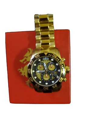 Invicta Mens Watch Scuba Diver Pro 18 Kt plated